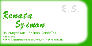 renata szimon business card